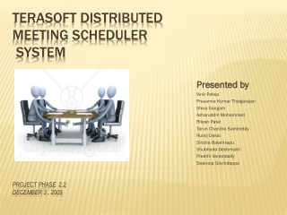 TERASOFT DISTRIBUTED MEETING SCHEDULER SYSTEM Project Phase 2.2 DeCEMBER 3 , 2009