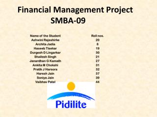 Financial Management Project SMBA-09