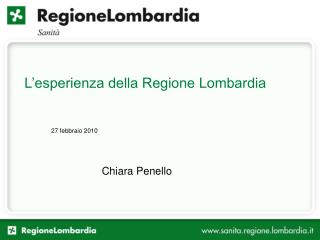 L’esperienza della Regione Lombardia