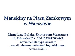Manekiny na Placu Zamkowym w Warszawie
