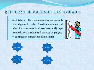 REFUERZO DE MATEMÁTICAS UNIDAD 5