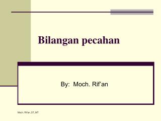 Bilangan pecahan