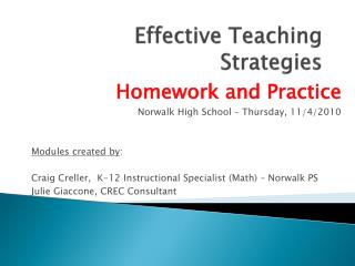Effective Teaching Strategies