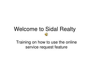 Welcome to Sidal Realty