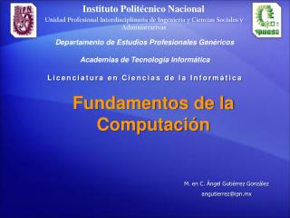 Fundamentos de la Computación