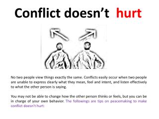 Conflict doesn’t hurt