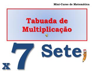 Tabuada de Multiplicação