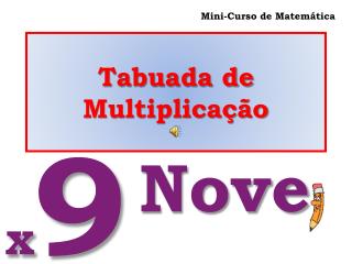 Tabuada de Multiplicação