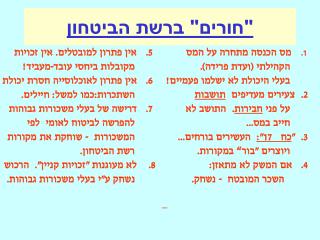 &quot;חורים&quot; ברשת הביטחון