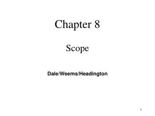 Chapter 8 Scope