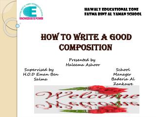 How to write a good composition