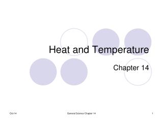 Heat and Temperature