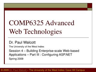 COMP6325 Advanced Web Technologies