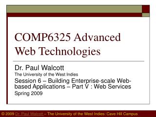 COMP6325 Advanced Web Technologies