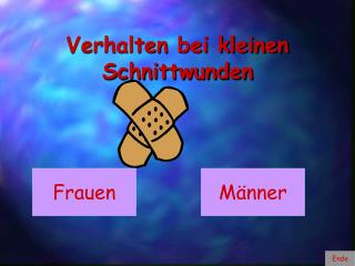 Verhalten bei kleinen Schnittwunden