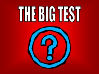 THE BIG TEST