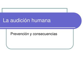 La audición humana