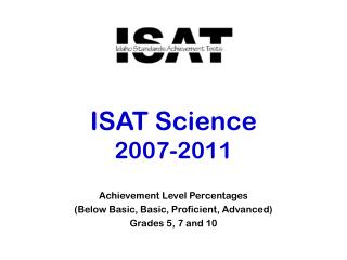 ISAT Science 2007-2011