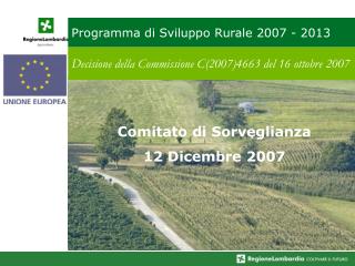 Programma di Sviluppo Rurale 2007 - 2013