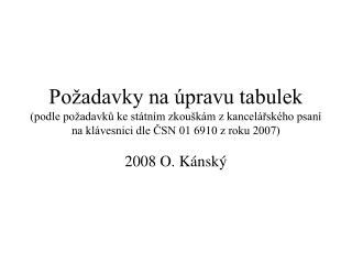 2008 O. Kánský