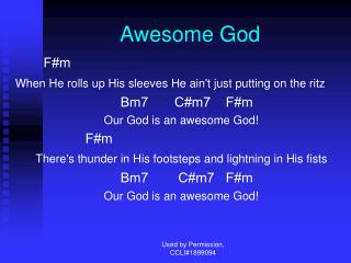 Awesome God