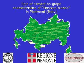 Role of climate on grape characteristics of “Moscato bianco” in Piedmont (Italy)