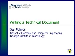 Writing a Technical Document