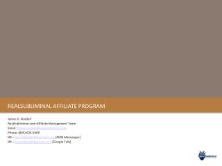 REALSUBLIMINAL AFFILIATE PROGRAM