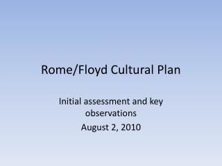 Rome/Floyd Cultural Plan