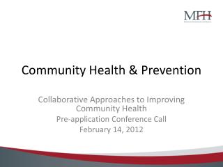 Community Health &amp; Prevention
