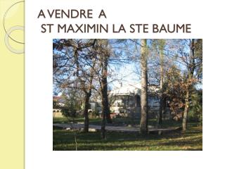 A VENDRE A ST MAXIMIN LA STE BAUME