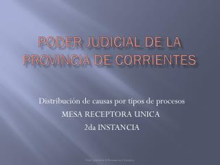 PODER JUDICIAL DE LA Provincia De corrientes