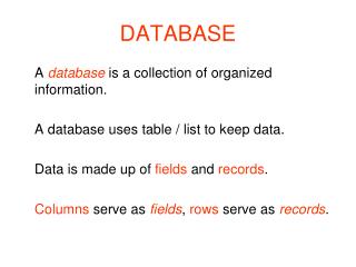 DATABASE