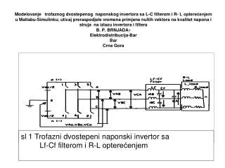 sl 1 Trofazni dvostepeni naponski invertor sa Lf-Cf filterom i R-L opterećenjem