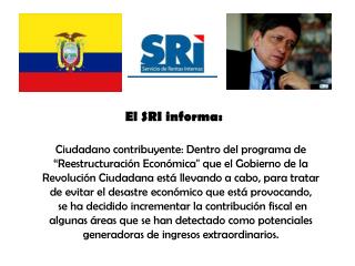 El SRI informa: