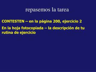 repasemos la tarea