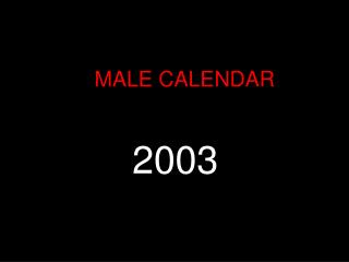 MALE CALENDAR