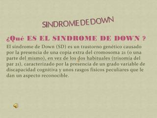 SINDROME DE DOWN