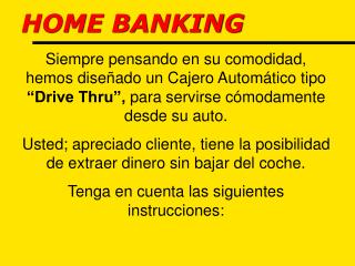 HOME BANKING