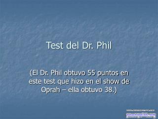 Test del Dr. Phil