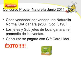 Concurso Procter Naturella Junio 2011