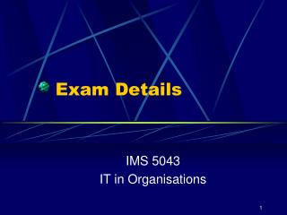 Exam Details