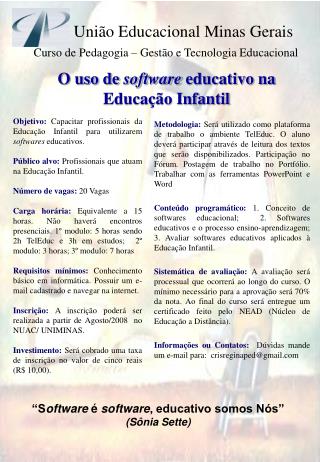 Curso de Pedagogia – Gestão e Tecnologia Educacional