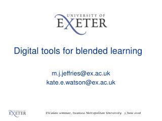 Digital tools for blended learning