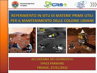 REPERIMENTO IN SITU DI MATERIE PRIME UTILI PER IL MANTENIMENTO DELLE COLONIE UMANE