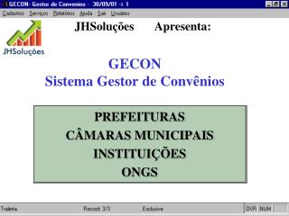 GECON Sistema Gestor de Convênios