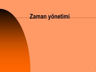 Zaman yönetimi