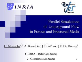 Parallel Simulations of Underground Flow in Porous and Fractured Media