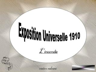 L' Exposition Universelle 1910 a lieu en Belgique. Du 23 Avril au 7 Novembre