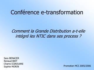 Conférence e-transformation